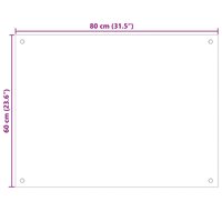 Spatscherm keuken 80x60 cm gehard glas zwart 10