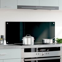  Spatscherm keuken 100x40 cm gehard glas zwart 3