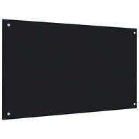  Spatscherm keuken 100x60 cm gehard glas zwart 5