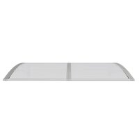 Deurluifel 150x100 cm polycarbonaat grijs 4