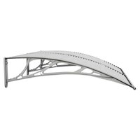 Deurluifel 150x100 cm polycarbonaat grijs 5
