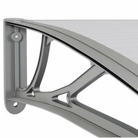 Deurluifel 150x100 cm polycarbonaat grijs 6