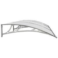 Deurluifel 300x100 cm polycarbonaat grijs 5