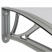 Deurluifel 300x100 cm polycarbonaat grijs 6