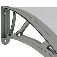 Deurluifel 150x75 cm polycarbonaat grijs 6