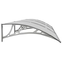 Deurluifel 300x75 cm polycarbonaat grijs 5