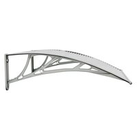 Deurluifel Grijs en Transparant 80x75 cm Polycarbonaat 5