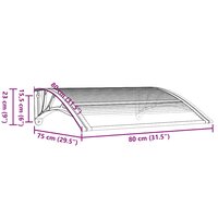 Deurluifel Zwart 80x75 cm Polycarbonaat 7