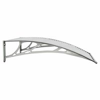 Deurluifel Grijs en Transparant 100x75 cm Polycarbonaat 5