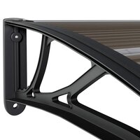 Deurluifel Zwart 100x75 cm Polycarbonaat 6