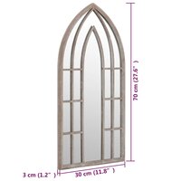 Spiegel 70x30 cm ijzer zandkleurig 6