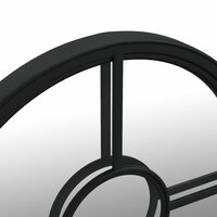 Spiegel rond 60x4 cm ijzer zwart 5