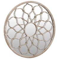 Spiegel rond 60x3 cm ijzer zandkleurig 3