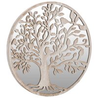 Spiegel rond 40x2,5 cm ijzer zandkleurig 3