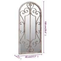 Spiegel 100x45 cm ijzer zandkleurig 6