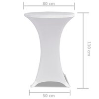 Statafelhoes Stretch &Oslash;80cm Wit (2 stuks) 5