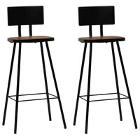 3-delige Barset massief gerecycled hout 8