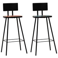3-delige Barset massief gerecycled hout meerkleurig 8