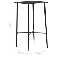 3-delige Barset stof zwart 12