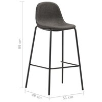 3-delige Barset stof donkergrijs 11