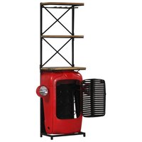 Wijnkast tractor 49x31x172 cm massief mangohout 6
