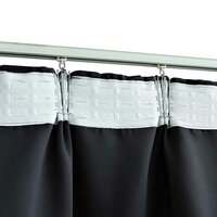 Gordijnen verduisterend met haken 2 st 140x225 cm zwart 3