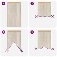 Draadgordijnen 100x250 cm beige 2 st 6