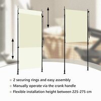 Rolgordijn voor buiten 100x270 cm cr&egrave;me 9