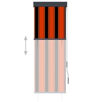 Rolgordijn voor buiten 60x250 cm oranje en bruin 3