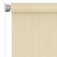 Rolgordijn voor buiten 60x140 cm HDPE cr&egrave;mekleurig 5