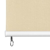 Rolgordijn voor buiten 80x140 cm HDPE cr&egrave;mekleurig 4
