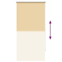 Rolgordijn verduisterend 60x120 cm stofbreedte 60 cm beige 9