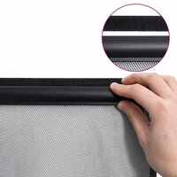Vliegengordijn 100x220 cm polyester mesh zwart 6