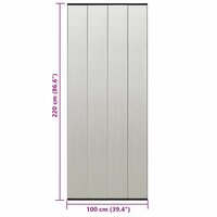 Vliegengordijn 100x220 cm polyester mesh zwart 8