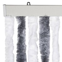 Vliegengordijn 100x220 cm chenille grijs en wit 4