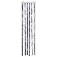 Vliegengordijn 56x185 cm chenille grijs en wit 3