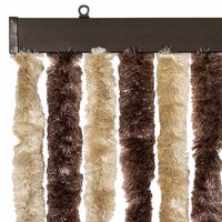 Vliegengordijn 56x185 cm chenille beige en lichtbruin 4