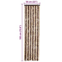 Vliegengordijn 56x185 cm chenille beige en lichtbruin 7