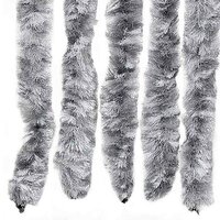 Vliegengordijn 56x185 cm chenille wit en grijs 5