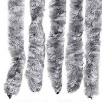 Vliegengordijn 100x220 cm chenille wit en grijs 5
