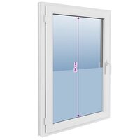 Raamfolie mat 0,9x10 m PVC grijs 6
