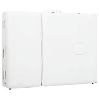 Massagetafel inklapbaar met aluminium frame (vier delen / cr&egrave;mewit) 9