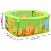 Ballenbak voor kinderen met 300 ballen 75x75x32 cm 8