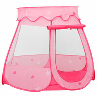 Kinderspeeltent met 250 ballen 102x102x82 cm roze 2