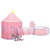 Kinderspeeltent met 250 ballen 301x120x128 cm roze 2