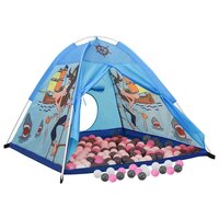Kinderspeeltent met 250 ballen 120x120x90 cm blauw 2