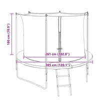 Veiligheidsnet voor 3,05 m ronde trampoline 9