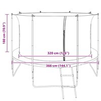 Veiligheidsnet voor 3,66 m ronde trampoline 10