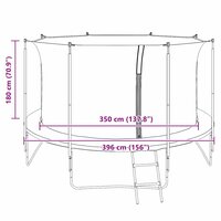 Veiligheidsnet voor 3,96 m ronde trampoline 9
