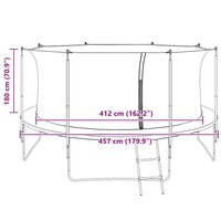 Veiligheidsnet voor 4,57 m ronde trampoline 9